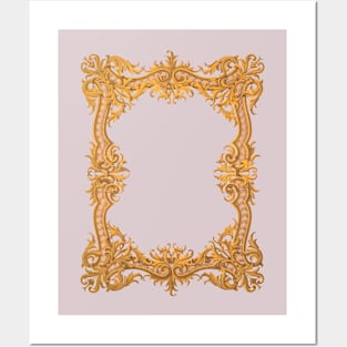 Retro Gold Frame Posters and Art